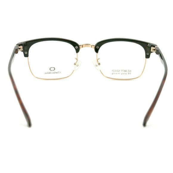 Charles Delon Square Men Brown Plastic Frame - Picture 4 of 8